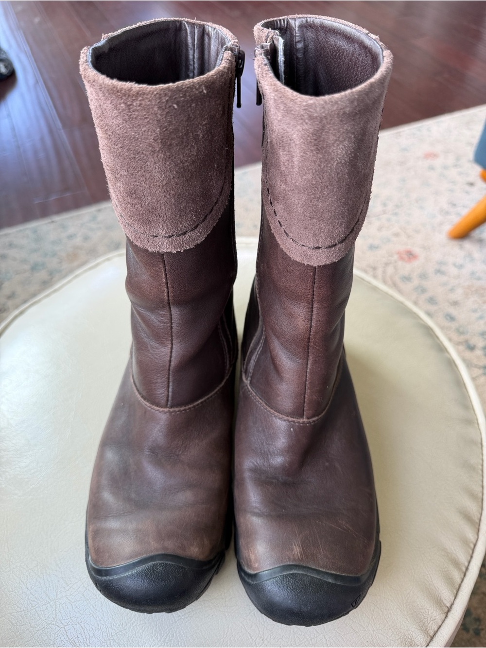 Keen Brown Leather Midcalf Boots 38